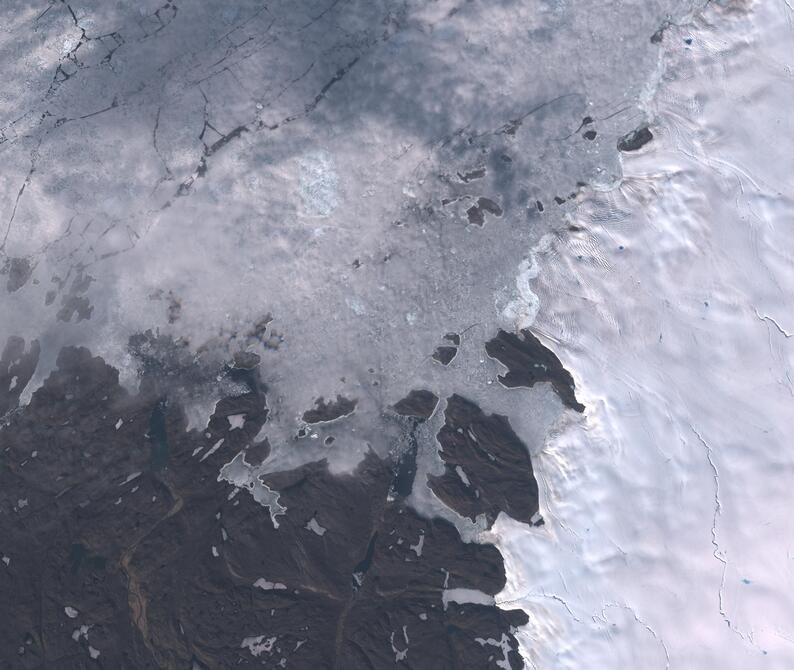 Aerial view of Humboldt Glacier - South