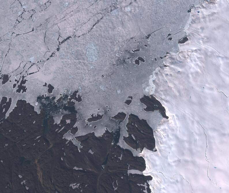 Aerial view of Humboldt Glacier - South