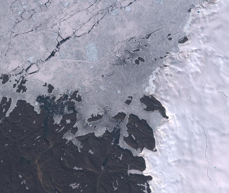 Aerial view of Humboldt Glacier - South