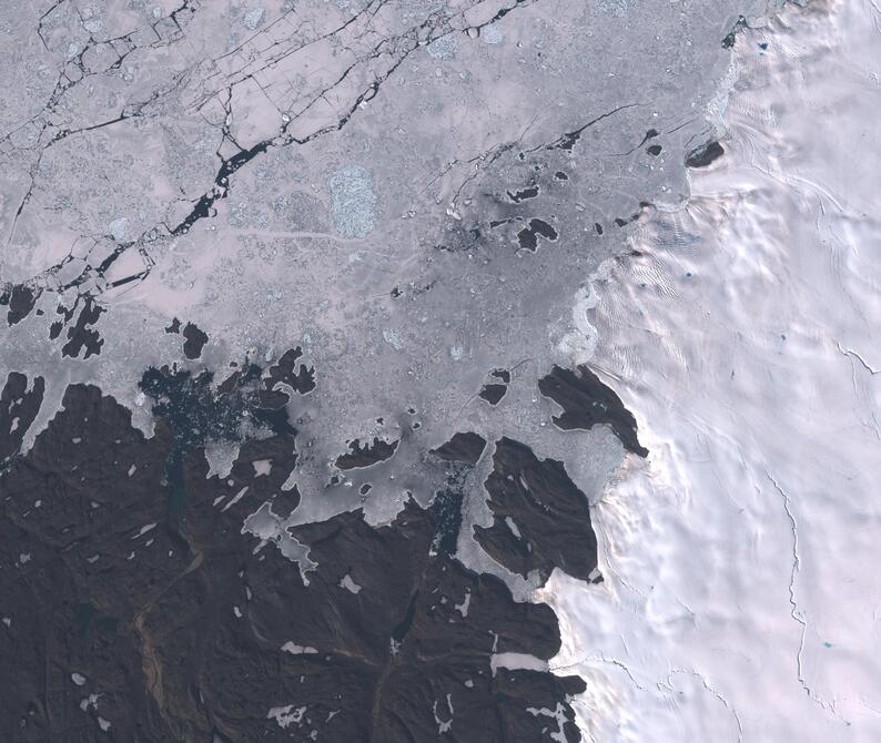 Aerial view of Humboldt Glacier - South