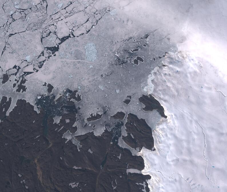 Aerial view of Humboldt Glacier - South
