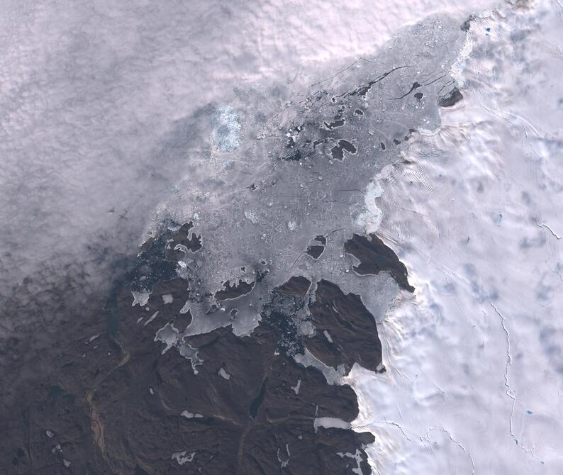 Aerial view of Humboldt Glacier - South