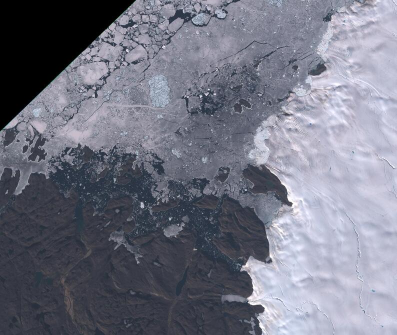 Aerial view of Humboldt Glacier - South