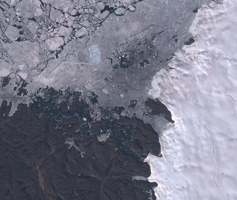 Aerial view of Humboldt Glacier - South