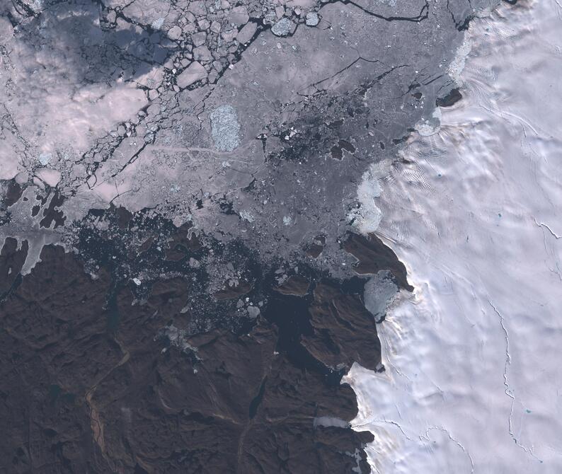 Aerial view of Humboldt Glacier - South