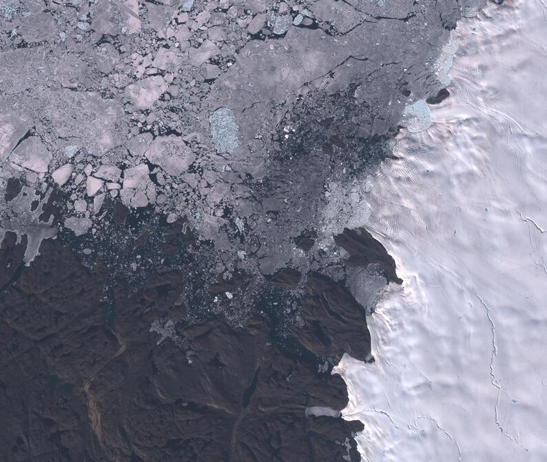 Aerial view of Humboldt Glacier - South