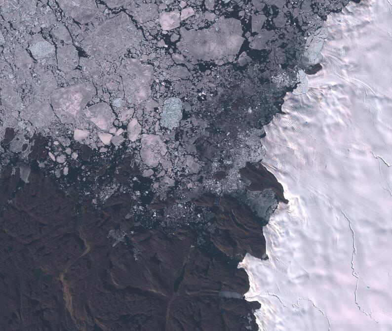 Aerial view of Humboldt Glacier - South