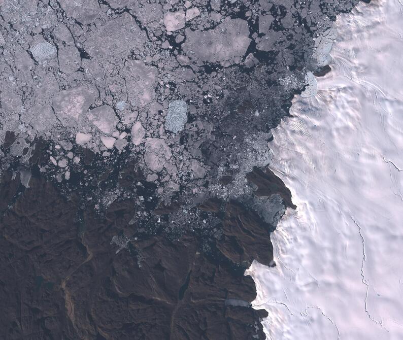 Aerial view of Humboldt Glacier - South