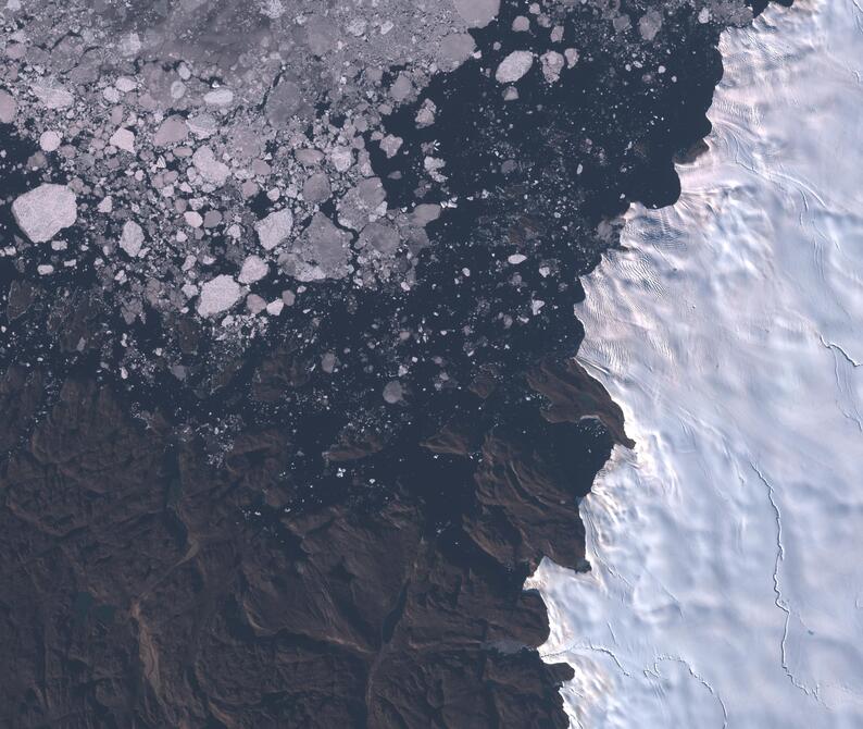 Aerial view of Humboldt Glacier - South