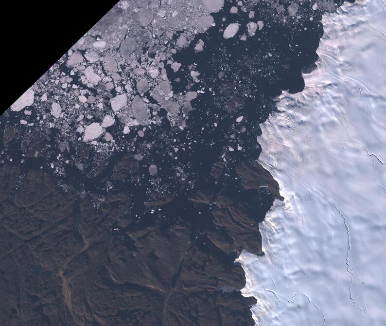Aerial view of Humboldt Glacier - South