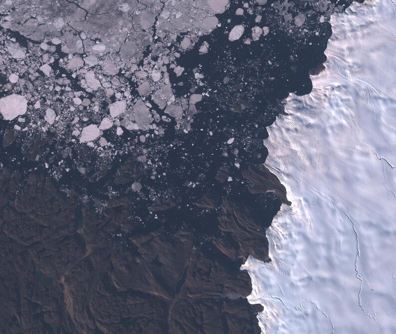 Aerial view of Humboldt Glacier - South