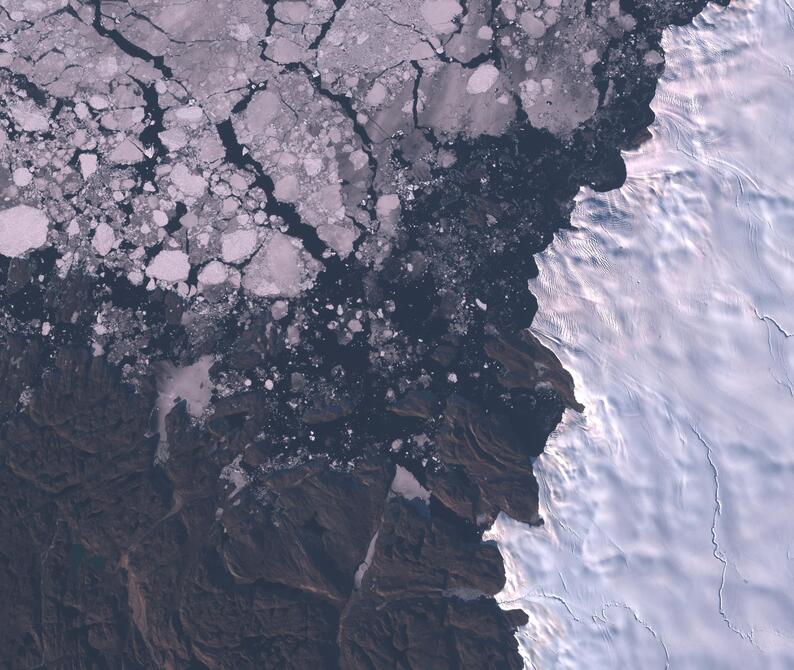 Aerial view of Humboldt Glacier - South