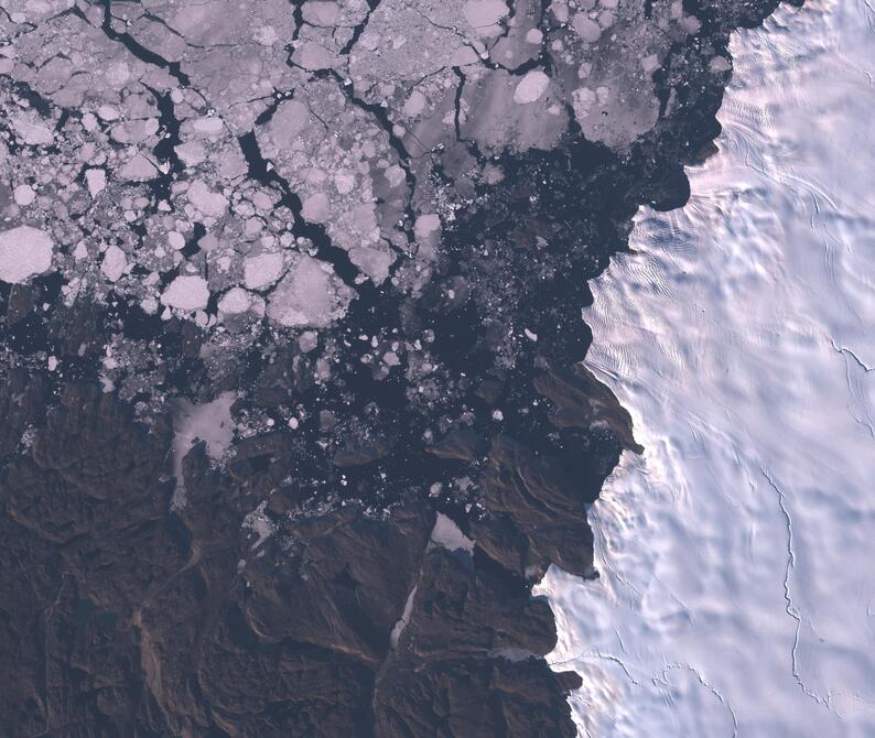 Aerial view of Humboldt Glacier - South