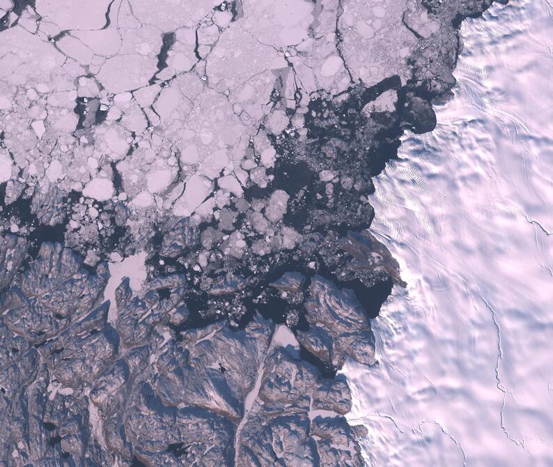 Aerial view of Humboldt Glacier - South