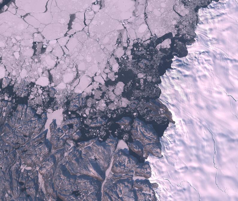 Aerial view of Humboldt Glacier - South
