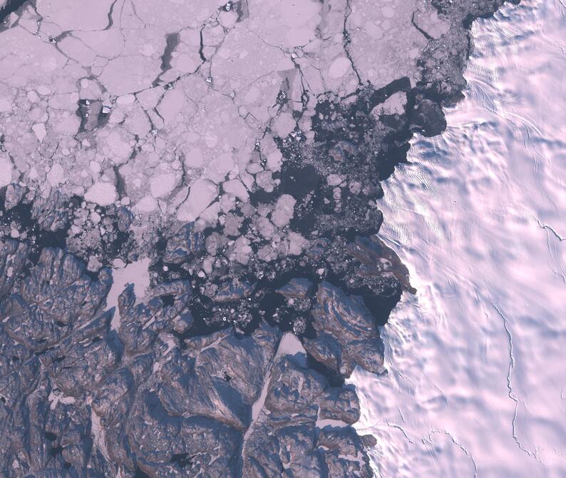 Aerial view of Humboldt Glacier - South