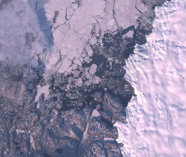 Aerial view of Humboldt Glacier - South