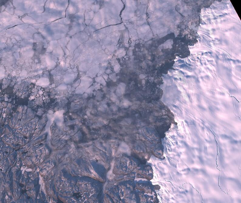 Aerial view of Humboldt Glacier - South