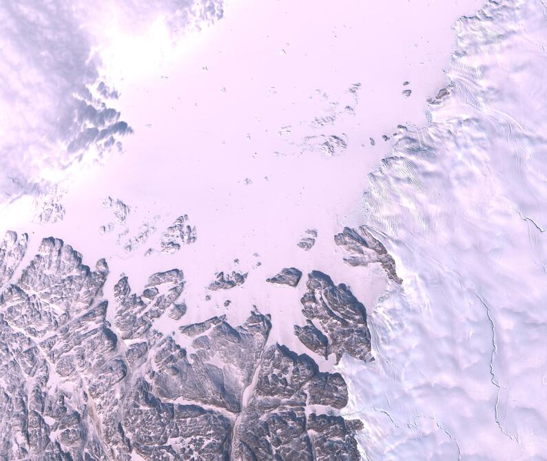 Aerial view of Humboldt Glacier - South