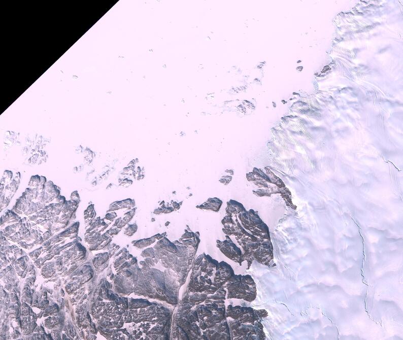 Aerial view of Humboldt Glacier - South