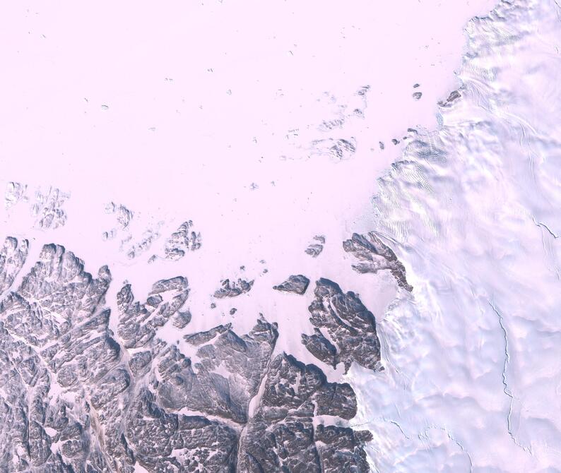 Aerial view of Humboldt Glacier - South