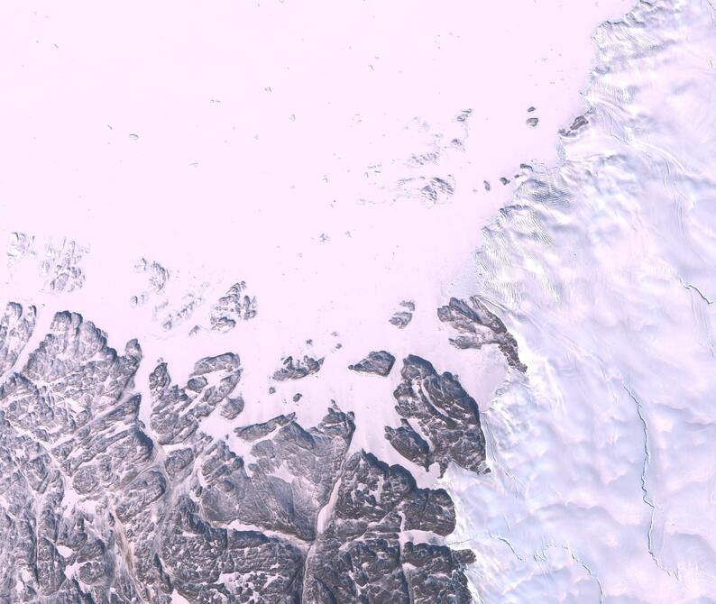 Aerial view of Humboldt Glacier - South