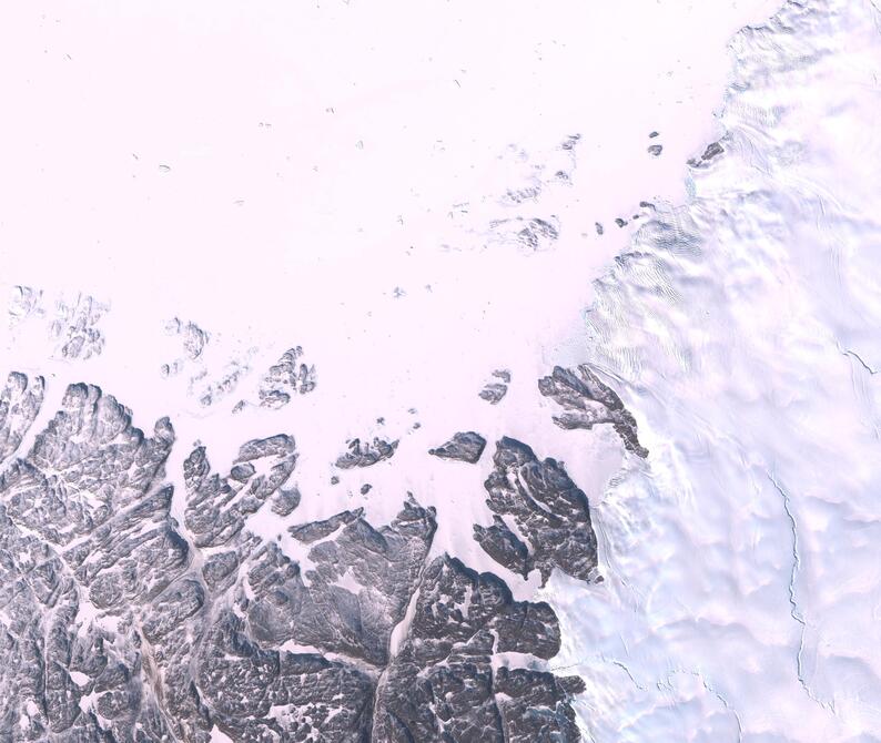 Aerial view of Humboldt Glacier - South