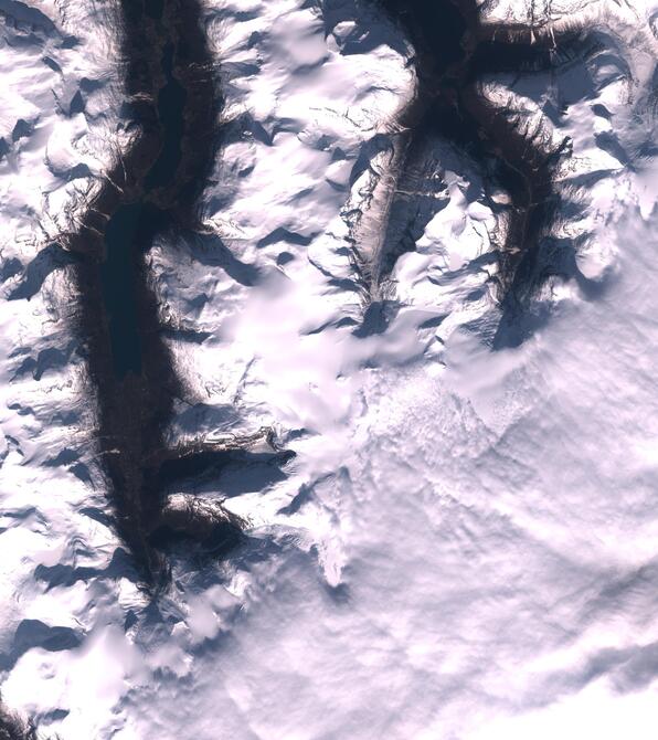 Aerial view of Jostedalsbreen