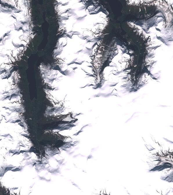 Aerial view of Jostedalsbreen