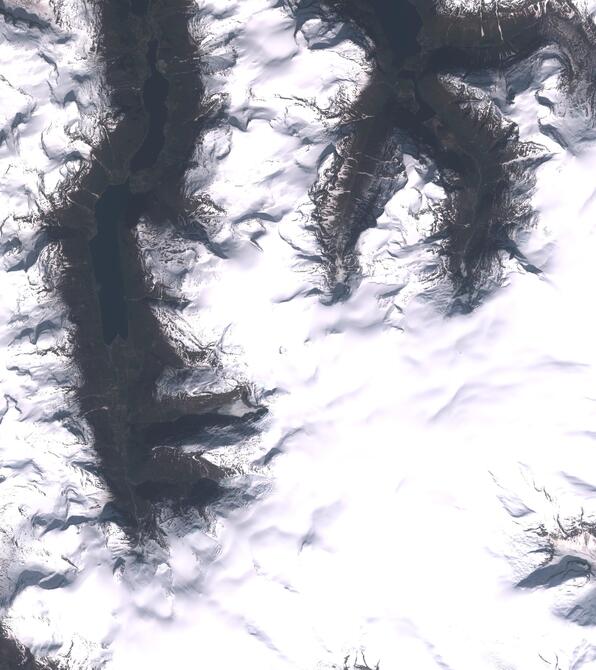 Aerial view of Jostedalsbreen