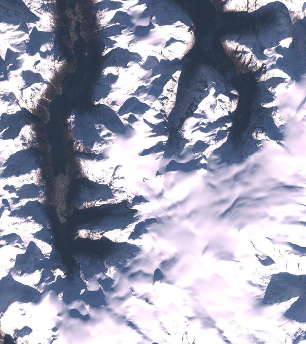 Aerial view of Jostedalsbreen