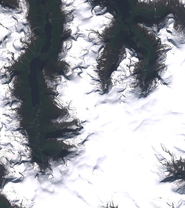 Aerial view of Jostedalsbreen