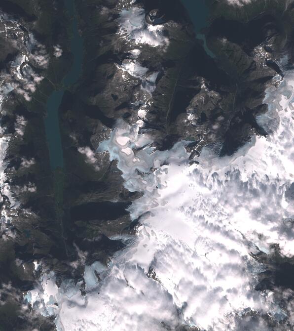 Aerial view of Jostedalsbreen