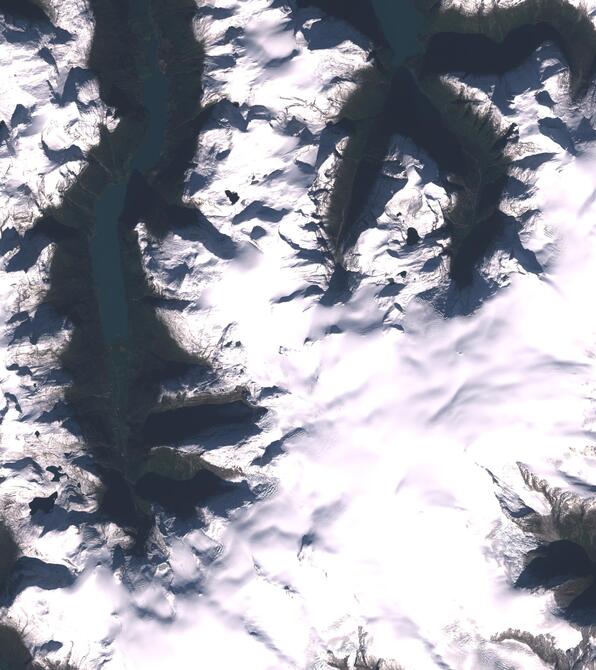 Aerial view of Jostedalsbreen