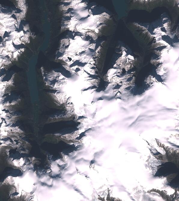 Aerial view of Jostedalsbreen