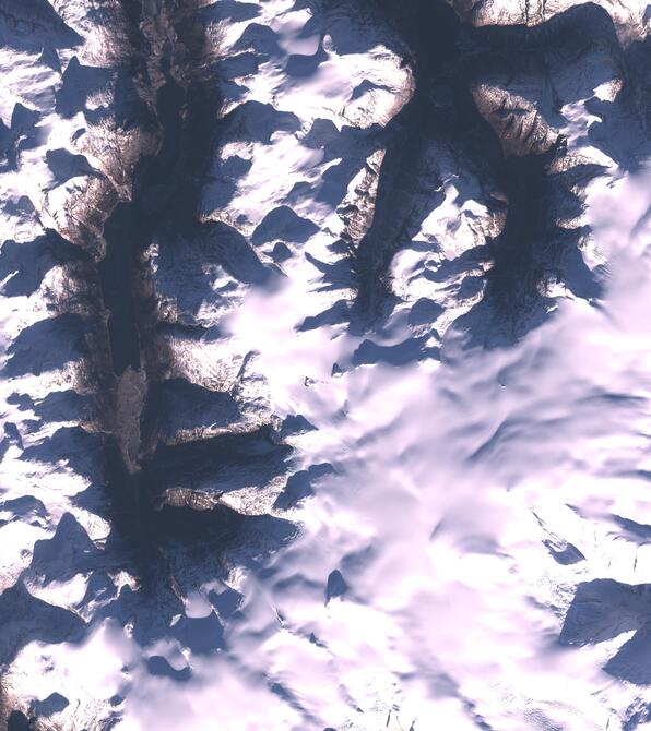 Aerial view of Jostedalsbreen