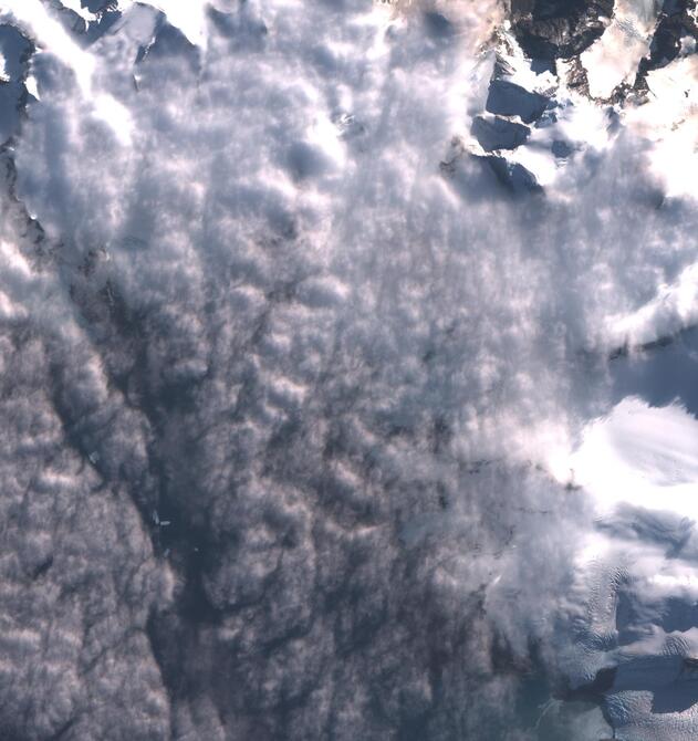 Aerial view of Kjerulf Glacier