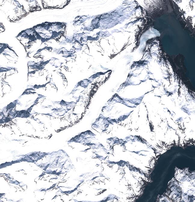 Aerial view of Margerie Glacier