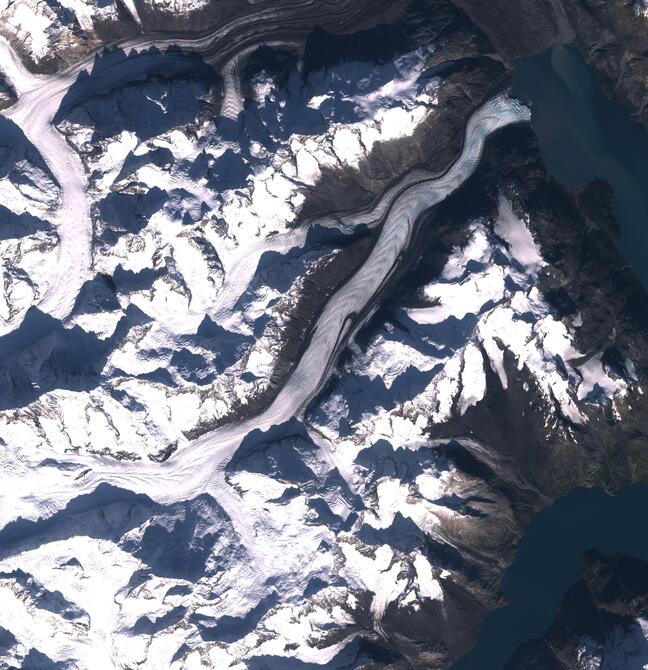 Aerial view of Margerie Glacier