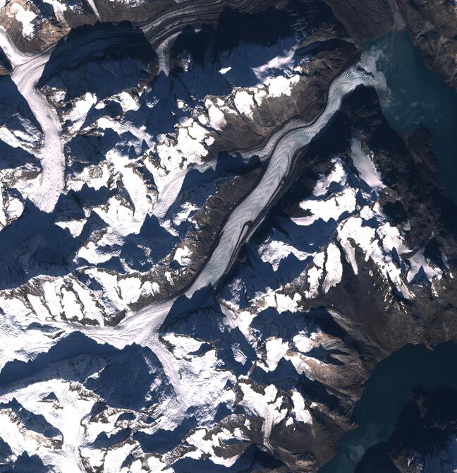 Aerial view of Margerie Glacier