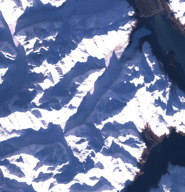 Aerial view of Margerie Glacier