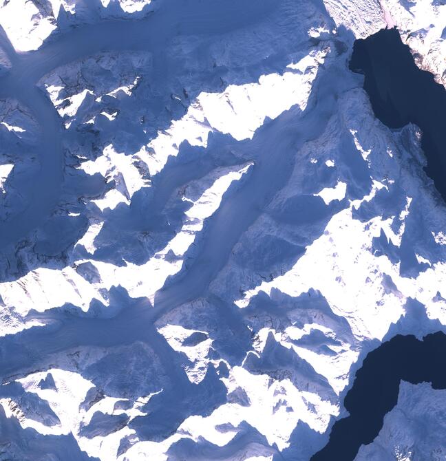 Aerial view of Margerie Glacier