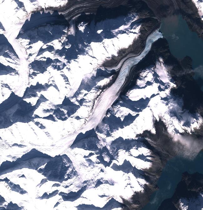 Aerial view of Margerie Glacier