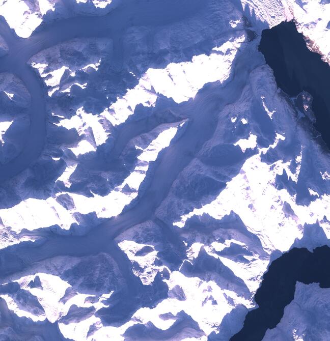 Aerial view of Margerie Glacier