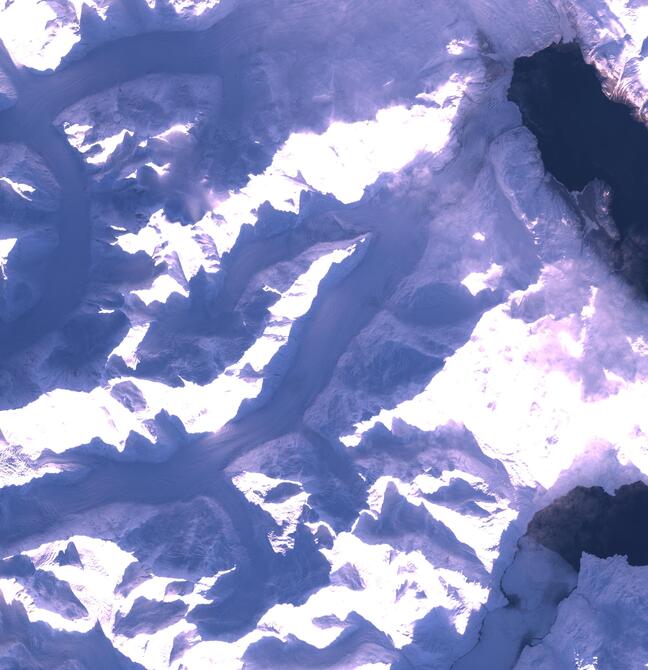 Aerial view of Margerie Glacier