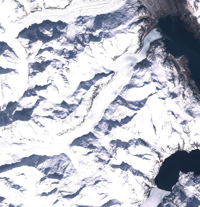 Aerial view of Margerie Glacier