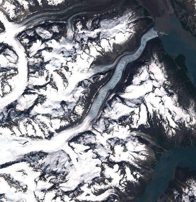 Aerial view of Margerie Glacier