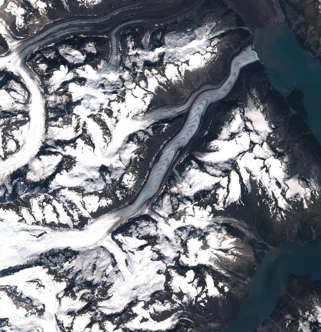 Aerial view of Margerie Glacier