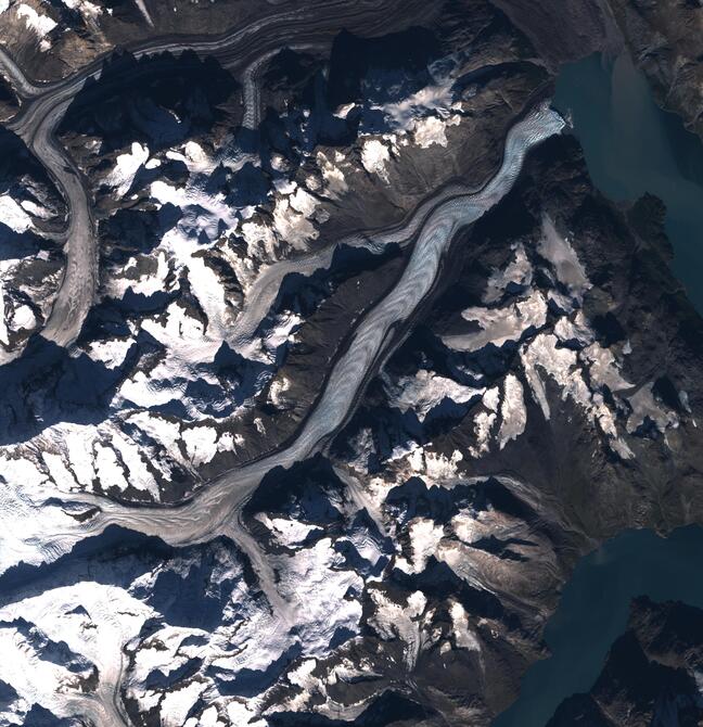 Aerial view of Margerie Glacier