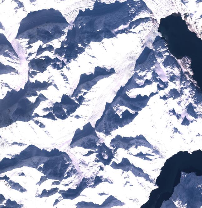 Aerial view of Margerie Glacier